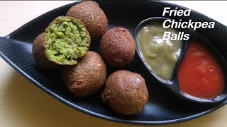 Easy snack recipe Fried chickpeas balls/ Falafel recipe/  ಒಮ್ಮೆ ಕಡಲೆ ಕಾಳಿನ ಬೋಂಡಾ ಹೀಗೆ ಮಾಡಿ ನೋಡಿ