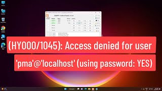 Fixed Xampp (HY000/1045): Access denied for user 'pma'@'localhost' (using password: YES)