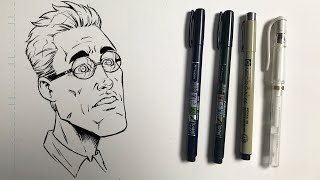Inking Comic Art with Tombow Brush Pens
