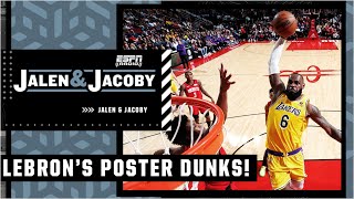 Jalen Rose looks at REAL LeBron posterizing dunks 😬 | Jalen & Jacoby