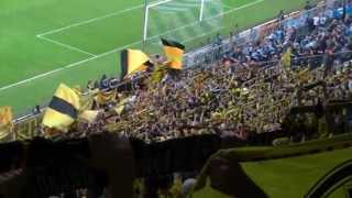 Stimmung BVB Gästeblock: TSV 1860 München - Borussia Dortmund  BVB Fans DFB Pokal Atmosphere