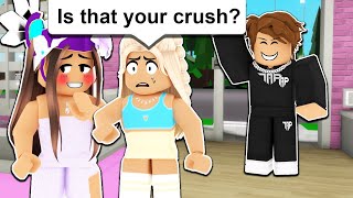 My CRUSH Showed Up To My GIRLS ONLY SLEEPOVER.. (Brookhaven RP)