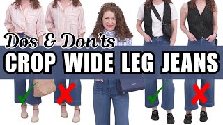 Dos & Don'ts Of Crop Wide Leg Jeans / Spring 2024 Fashion Jean Trend