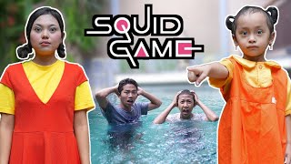 ASYIK BERENANG TIBA TIBA ADA BONEKA SQUID GAME KEMBAR😱, OH TIDAK! | Mikael TubeHD