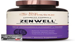 Live Conscious KSM-66 Ashwagandha Supplement w/L Theanine \u0026 AlphaWave ZenWell Everyday Review