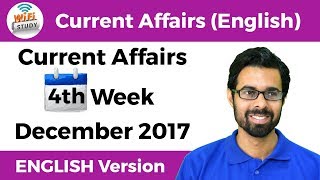 ✅ Current Affairs Dec 2017 4th Week in English