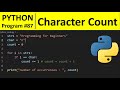 Python Program #87 - Count Number of Occurrence of a Character in String in Python