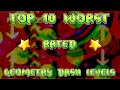 The 10 Worst Rated Geometry Dash Levels