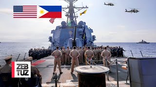 U.S Navy \u0026 Pacific Allies - The Destroyer USS Dewey During Live-Fire Exercise in The Philippine Sea