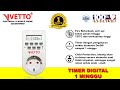 VETTO Stop Kontak Timer Digital Listrik 1 Minggu