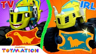 Blaze & Zeg Toys Ride the Dinocoaster! 🦖 | Toymation