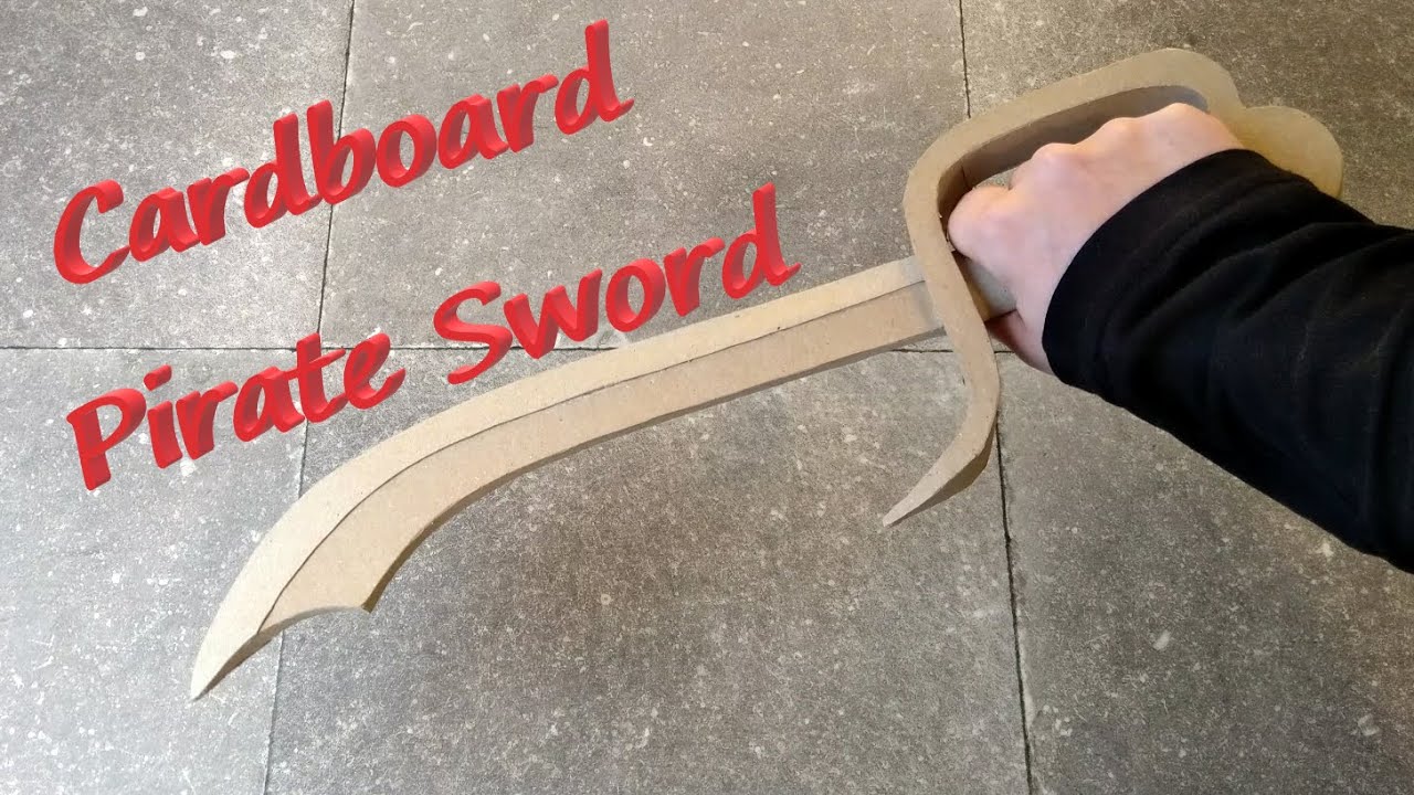 How To Make A DIY Cardboard Pirate Sword - YouTube