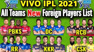 VIVO IPL 2021 All Teams New Foreign Players List | All Teams Final Foreign Players List IPL 2021