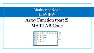 Array Function (part 2) MATLAB Code (Array Function (part 2) MATLAB Code) LabVIEW Programming