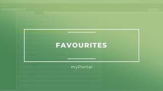 myPortal Training Video - Using Favourites