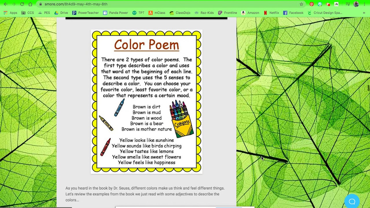 Color Poems - YouTube