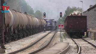 HŽ teretni vlak u Vrhovinama/Croatian freight train