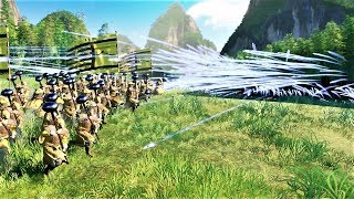 2000 Peace Warriors vs 8000 Archers Three Kingdoms Total War