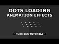 CSS Dots Loading Animation