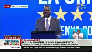FULL SPEECH: Raila Odinga unveils the Azimio manifesto in Nyayo stadium