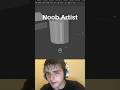 Noob vs Pro artist: inset individual faces #blendertutorial #blender #blendercommunity #blender3d