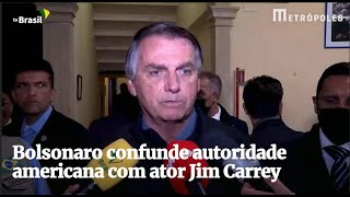 Bolsonaro confunde autoridade americana com ator Jim Carrey