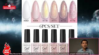 3256803692510545 LILYCUTE 6PCs Set Gel Nail Polish Set Kit Glitter Nail Gel Sequin Vern