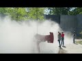 Fog sculpture by Fujiko Nakaya | Neue Nationalgalerie