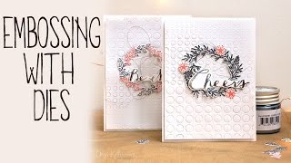 Foil, Adhesive rub-ons, Embossing with die... Prima Cards