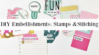 DIY Embellishments: Stamps and Stitching | Ashley Laura