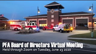 PFA Board of Directors Virtual Meeting - June