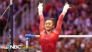 Suni Lee dazzles, clinches Tokyo spot with second place Trials finish | NBC Sports