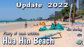 Hua Hin Beach UPDATE | Walking tour 2022 | Prachuap Khiri Khan, Thailand [4K]