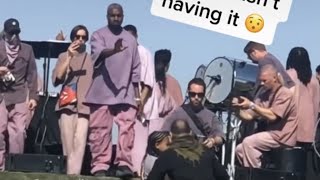 Kanye West Protects His Daughter North From Creepy Photographer at Sunday Service
