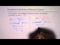 In Rational Functions Equate Numerator to Zero to Find X Intercept