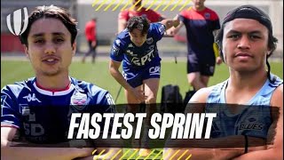 Rugby's FASTEST player? Caleb Clarke takes on Ange Capuozzo in the Fastest Sprint!