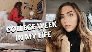 COLLEGE WEEK IN MY LIFE: FIRST WEEK BACK TO CLASSES | BALANCING SCHOOL, WORK, & YOUTUBE