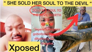 She sold her soul to The Devil (Prophet Tshepo ) and now she’s suffering from the evil spirits