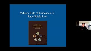 MRE 412 - Rape Shield Law