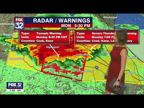 Tornado Warning For Chicago Area - YouTube