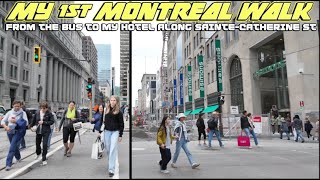 Montréal's Main Street: Walking Along Rue Sainte-Catherine Through Downtown On The Way To My Hotel