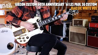 No Talking...Just Tones | Gibson Custom 60th Anniversary '61 Les Paul SG Custom VOS Classic White