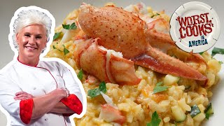 Anne Burrell's Lobster Risotto | Worst Cooks in America | Food Network