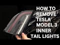 HOW TO REMOVE INNER TAIL LIGHTS ON A TESLA MODEL 3 WITH A POWERED TRUNK!