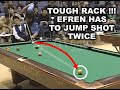 Interesting Rack - Efren Reyes jump shot twice in 1 rack