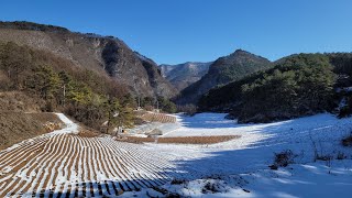 태백 여친과 겨울 산골의 하얀눈새상 구경하고 바람도 쐴겸 트럭 드라이브