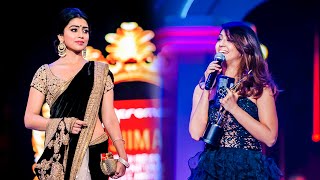 Beauties in Black Shriya Saran and Aindrita Ray On the Stage | SIIMA