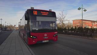 Sweden, Stockholm, bus 610 ride from Vallentuna Station to Mörby Centrum