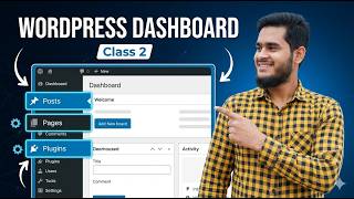 WordPress Dashboard Tutorial (Class 2) | Complete Beginner Guide 2026