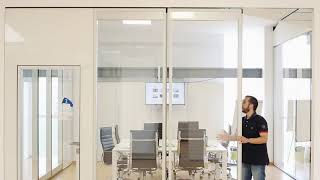 Aqua Glass Operable Partition